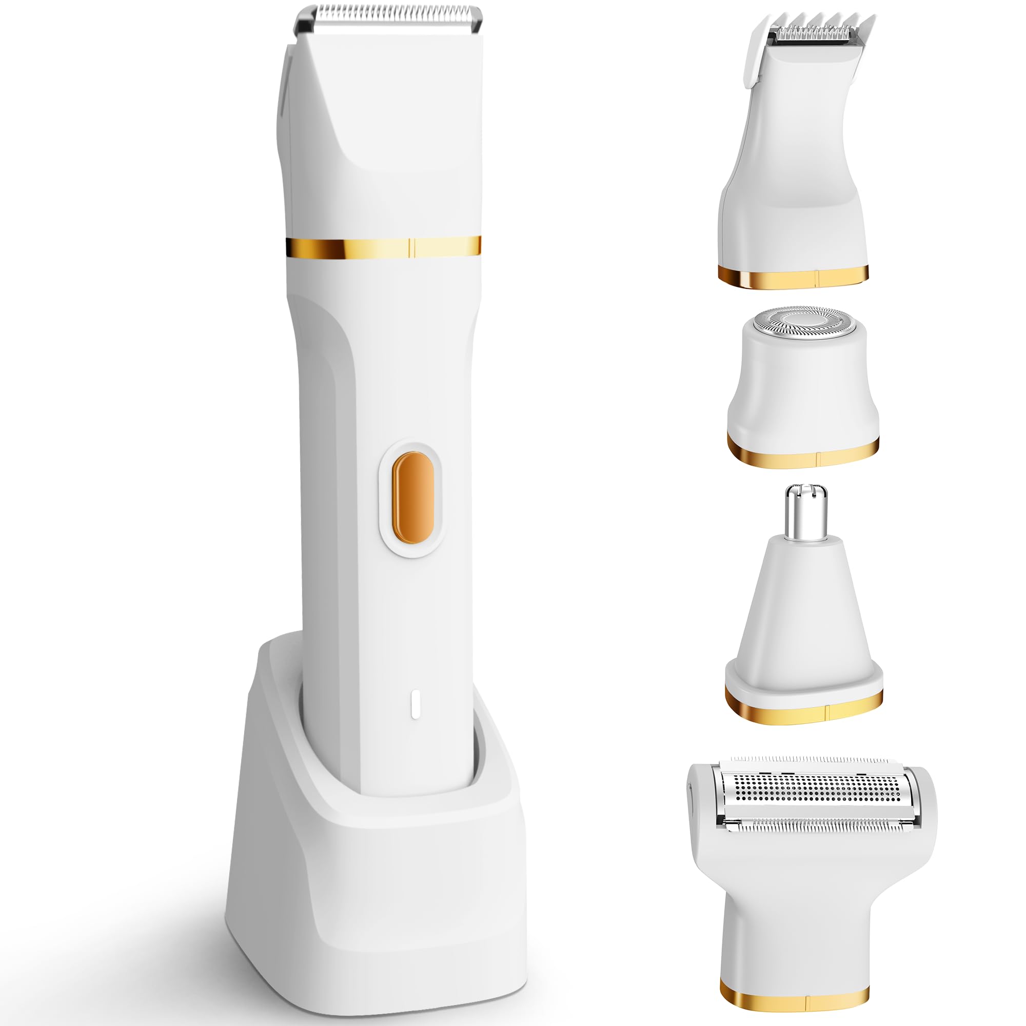 HOHOLE 5-in-1 Bikini Trimmer for Women, IPX7 Waterproof Electric